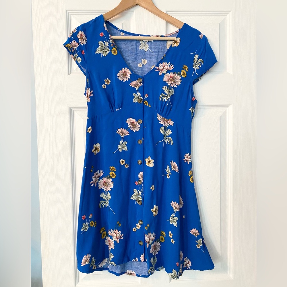 Aeropostale Blue Floral Mini Dress